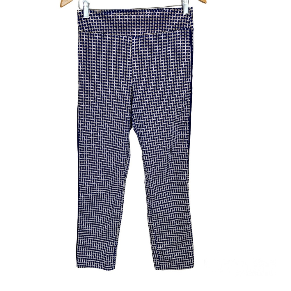 Margaret M Slimming Pant Blue Straight Mid Rise Women’s Sz Medium‎